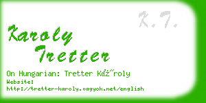 karoly tretter business card